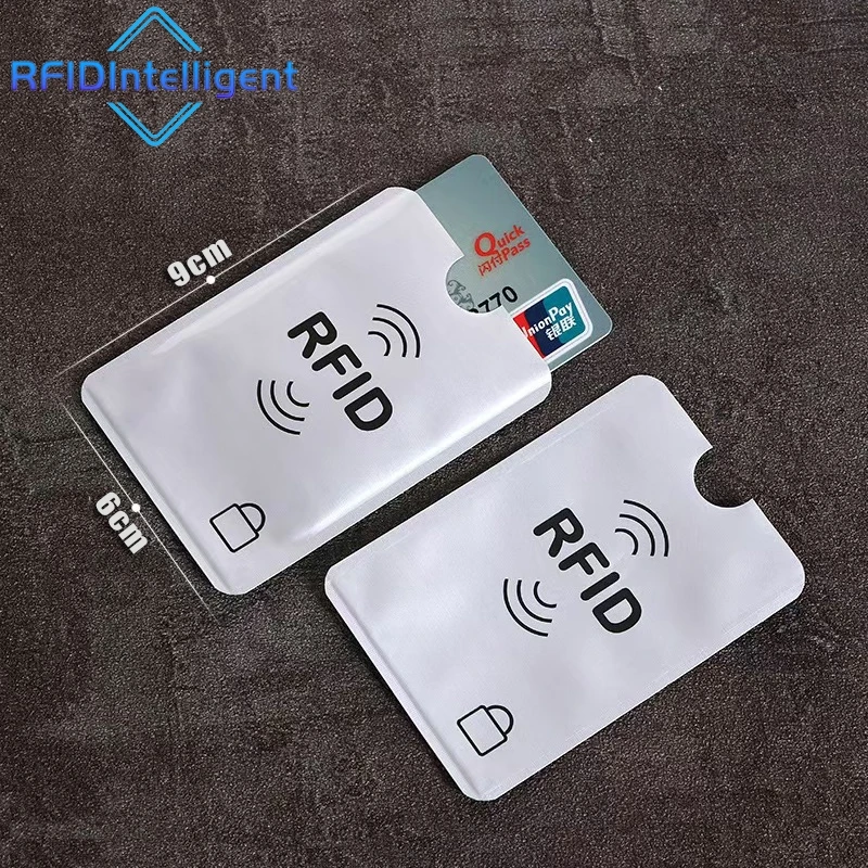 10 Stuks Aluminiumfolie Rfid Blokkerende Hoezen Creditcard Houders Anti Diefstal Elektronische Zakkenrollen Beschermers Past Portemonnee Portemonnee Portemonnee