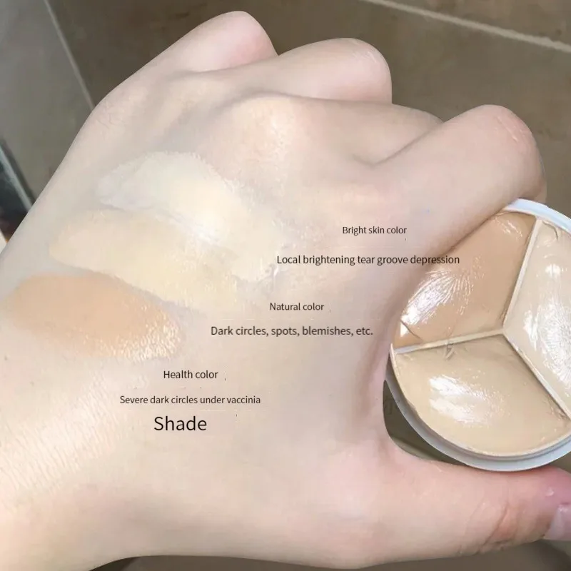 Palette de Crème Correctrice pour le Visage, Couvre les Marques d'Acné et les Vaches Foncées, Maquillage Multifonction, Éclaircissant, Durable, Cosmétiques, 3 Documents
