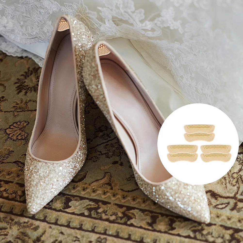 

1Set 4d Heel Pads Silicone Anti-Slip Heel Stickers for Shoes Men Women Size Heels Ballet Casual Use