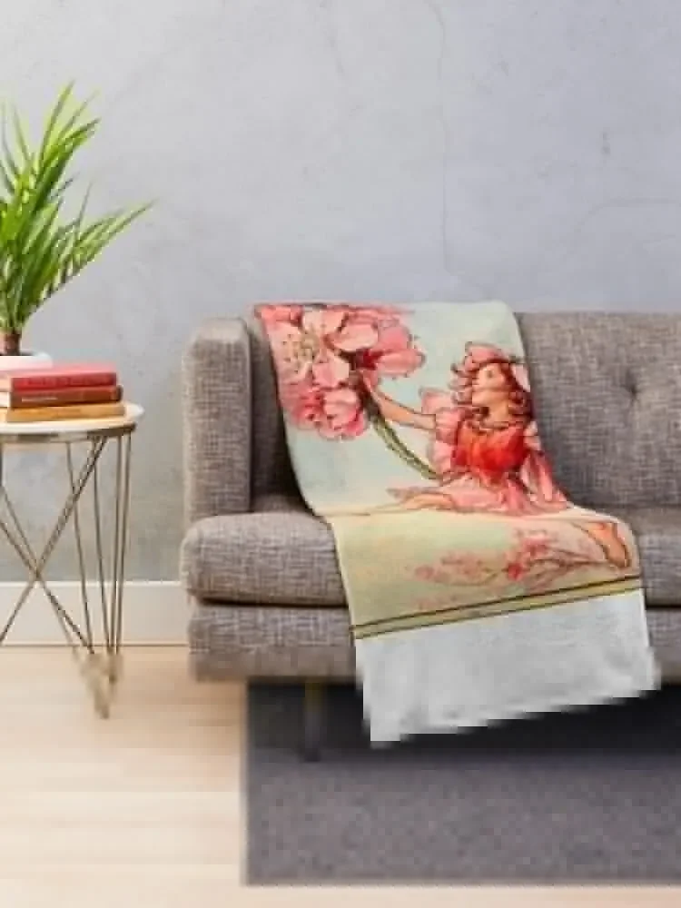 Cicely Mary Barker The Almond Blossom Fairy Throw Blanket Decorative Sofas Soft Beds Stuffeds Fluffy Shaggy Blankets