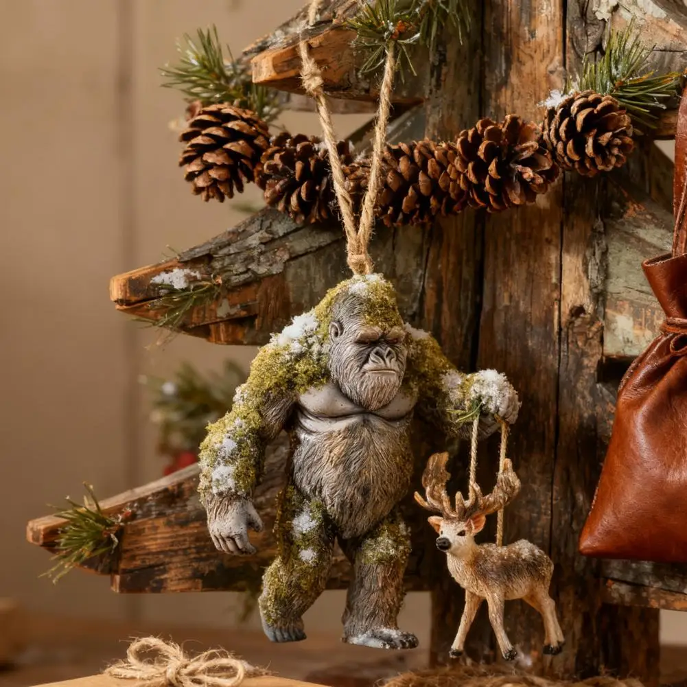 

Набор рождественских украшений Sasquatch Рождественское украшение для любителей серфинга Персонализированное 2d акриловое украшение с для серферов