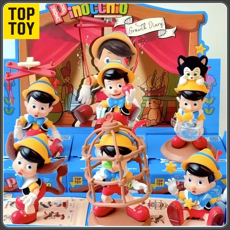 

Аутентичные Toptoy Disney Pinocchio, серия дневника роста, слепая коробка, настольные украшения, коллекционные подвижные фигурки, модные игрушки, подарки