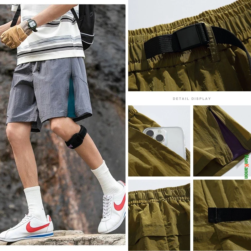 Men‘s Summer Casual Shorts, Quick-Dry Water Repellent & Wrinkle-Resistant, Lightweight Breathable for Outdoor and Daily Wear