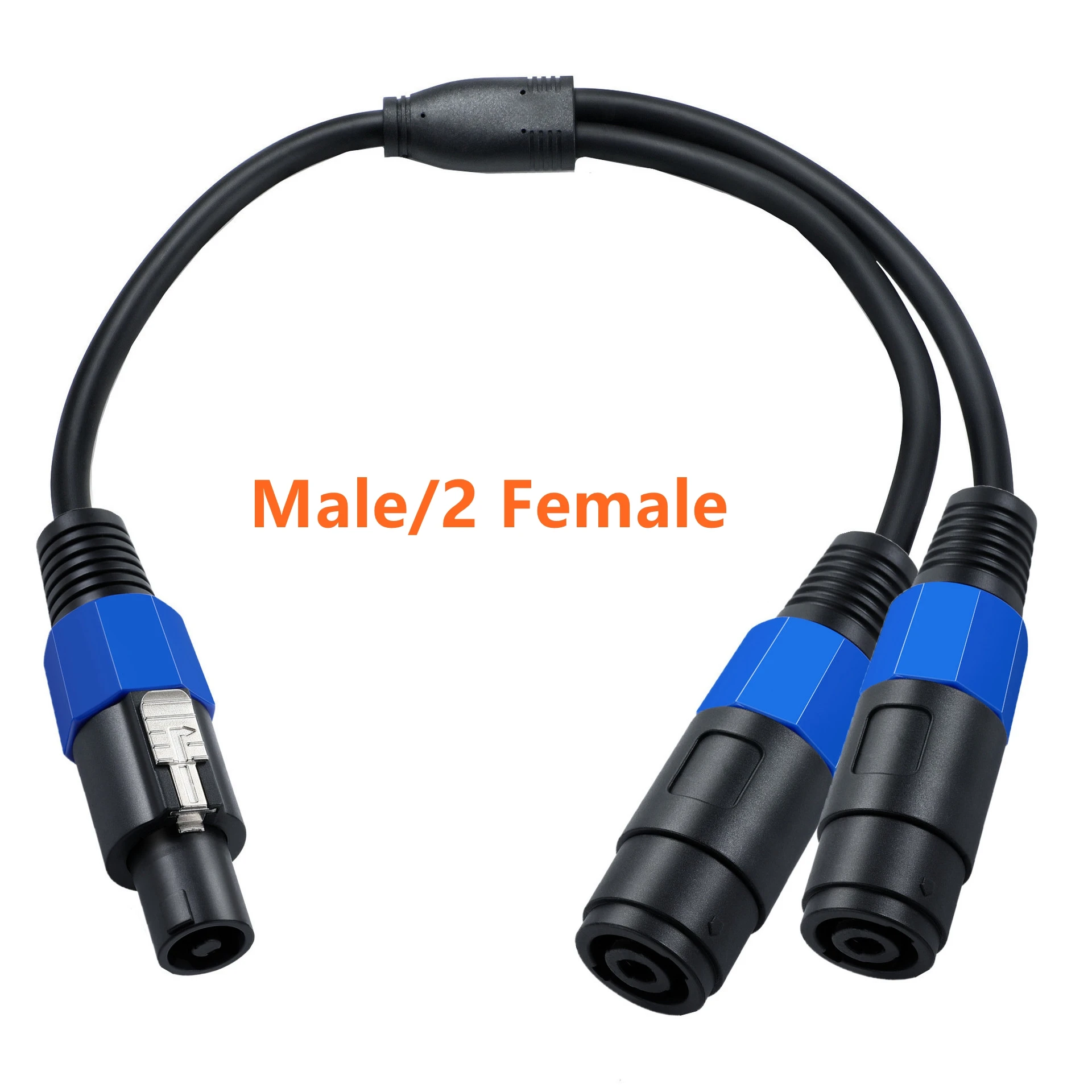 Speakon Splitter 1 to 2 Splitter Y Cable Speak-on Break Out Cable Speakon Female Male to Dual Male extension SOUND Cable 0.5m