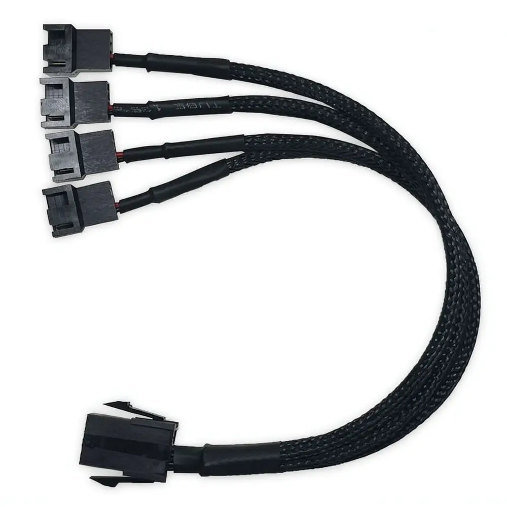 PC Case Fan Power Cable 6Pin To Small 3Pin 4Pin Splitter Hub Nylon Braided Adapter Cord For Desktop Computer Cooling