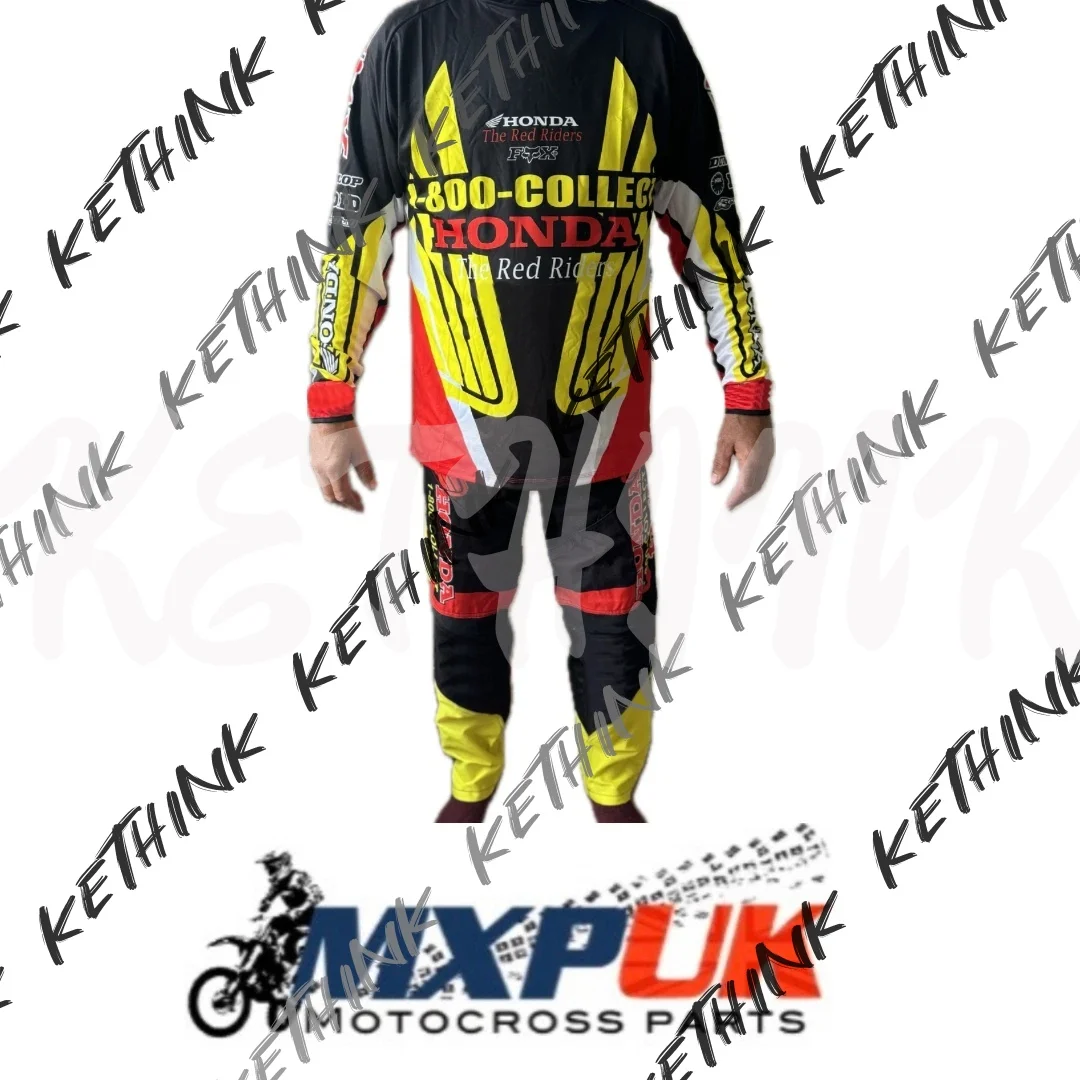 

Комплект быстросохнущей рубашки для мотоцикла Honda, дышащий комплект костюма для верховой езды с длинными рукавами Y2k, повседневное снаряжение для внедорожного мотоцикла