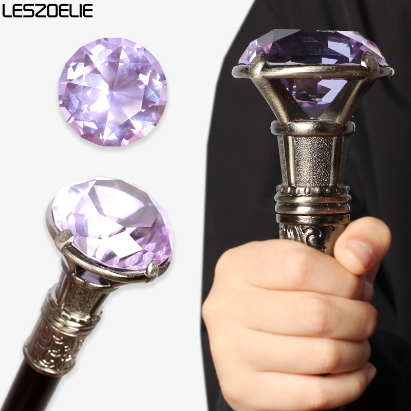 

Элегантная трость лавандового цвета с бриллиантами и серебряной ручкой для девочек, женские фиолетовые декоративные трости, женские модные палочки для косплея