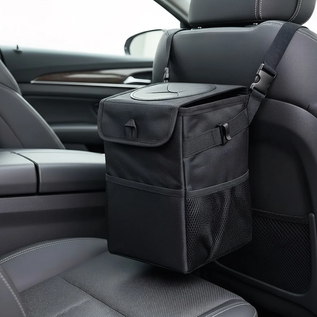 

Автомобильный мусорный бак с крышкой — 100% герметичный водонепроницаемый органайзер с карманами для хранения