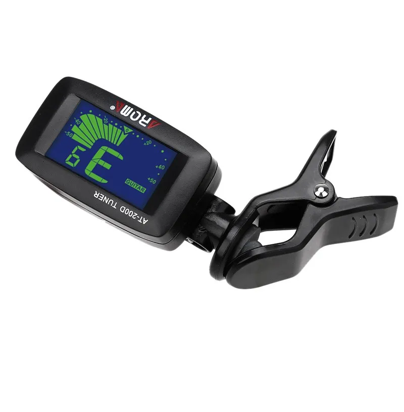 Aroma AT-200D High Quality Clip On Guitar Tuner Portable Universal Digital Tuner For Chromatic Guitar Bass Ukulele Violin Banjo