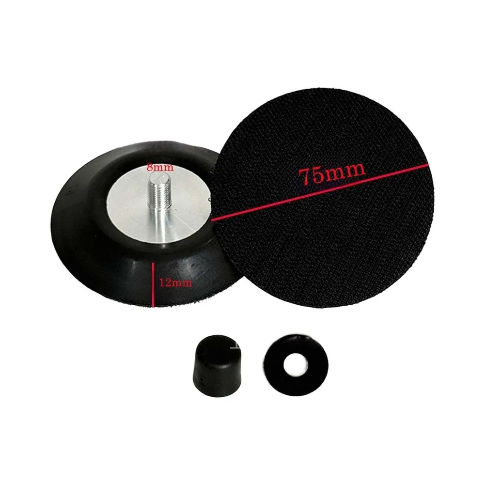 3 Inch PU Polishing Pad For 9403 Air Grinder 7125 Pneumatic Sander Black Backing Disc For Smooth Grinding And Buffing