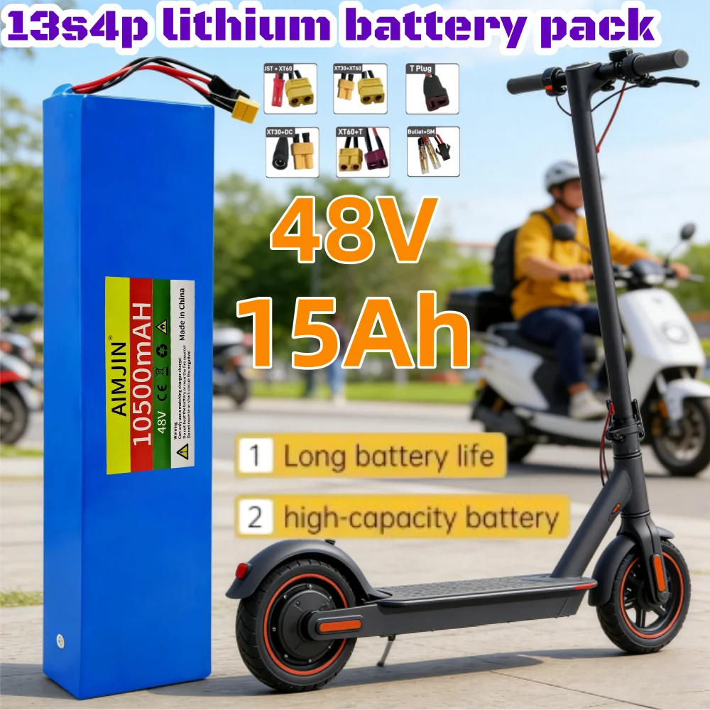 

18650 lithium-ion 13S4P battery pack 48V battery 15000mAh with BMS ,for Citycoco 54.6V scooters
