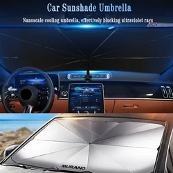 Car Sunshade Umbrella for Nissan Murano 1 2 3 Z50 Z51 Z52 Logo Car Front Window Windshield Foldable Parasol Protection Accessory