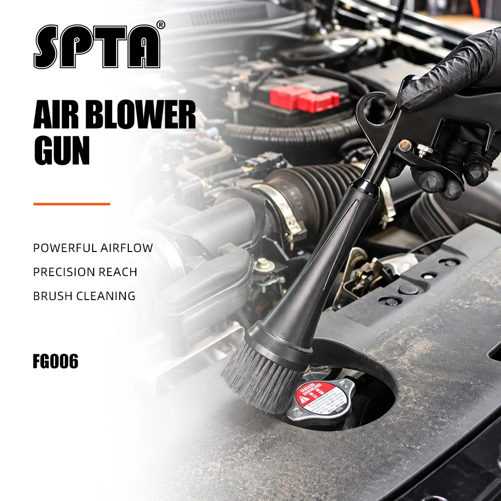 SPTA Car Cleaning Gun Trumpet Head High Pressure Dryer Blow Vortex Air Cleaning Tool for Quickly Blasts Dirt