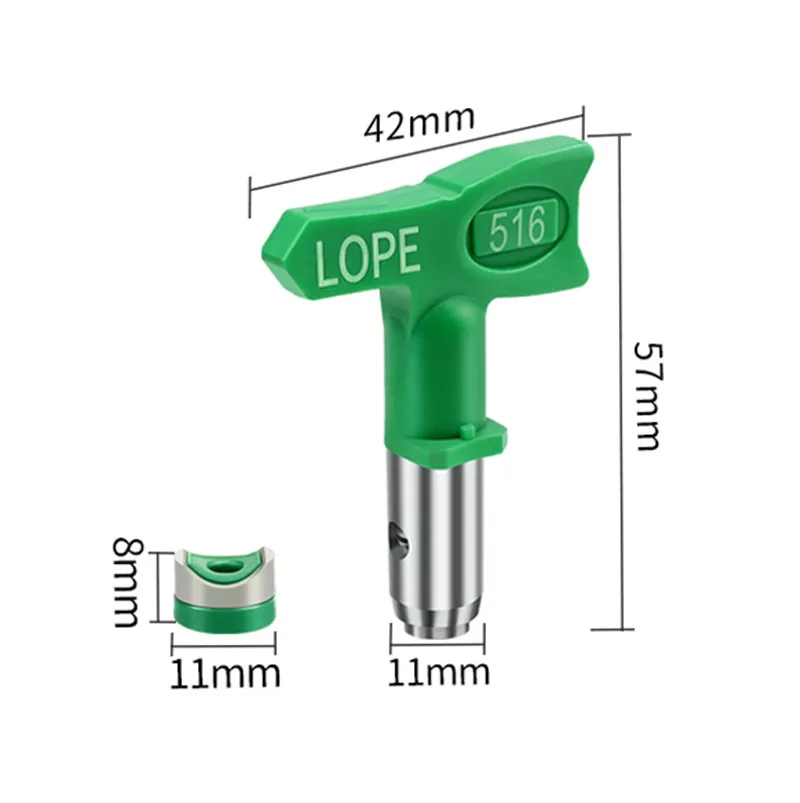 LOPE Set Airless Tips Nozzle 1-6 Series Suit Low Pressure With 7/8 Nozzle Guard For Wagner Airless Paint Spray Sprayer Gun Tools