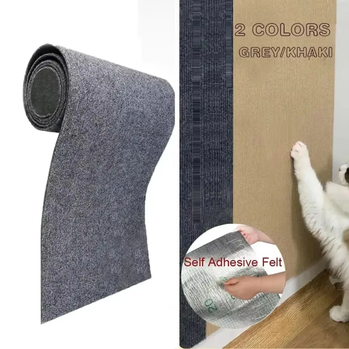 Anti Cat Scratch Sofa Cat Crawling Mat Grinding Climbing Frame Sofa Protection Self-adhesive Carpet Cats Scratch Board Cats Toys