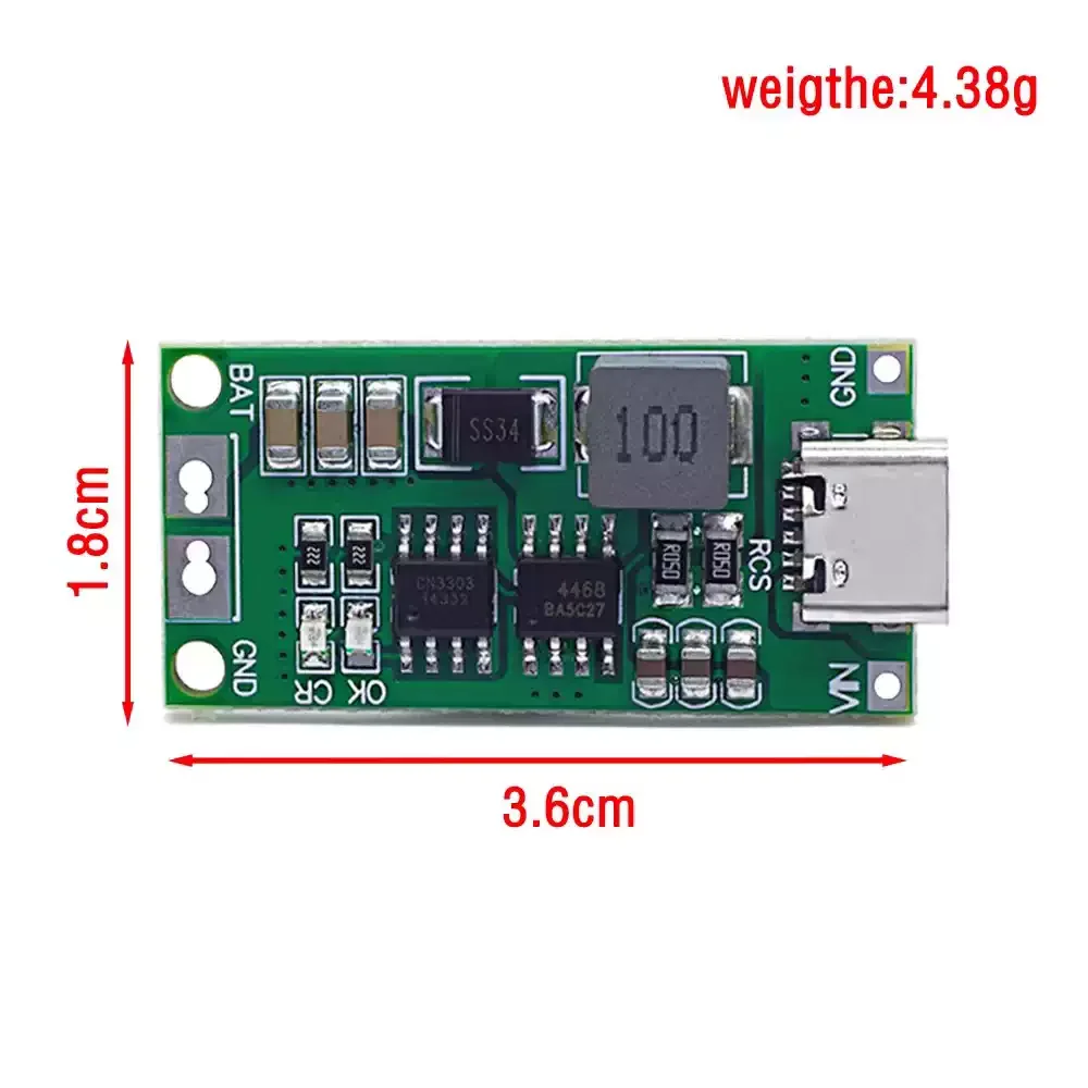 Type-C To 8.4V 12.6V 16.8V Lithium Battery Charger Boost Module 1A 2A 4A For 2S 3S 4S Li-ion Battery Charging Board view 3