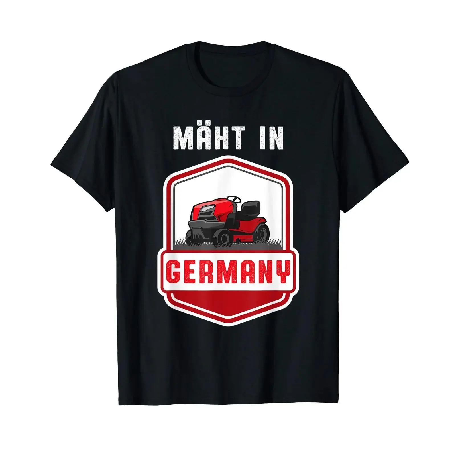 Mowing In Germany Lawnmower Lawn Meadow T Shirt black vintage Washed fashion Stretched Slightly Versatile graphic Comfortable