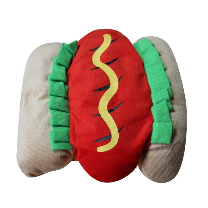 Size L Hot Dog Pet Costume Animal Outfit for Small to Medium Dogs Creative Holiday Celebrations Role-Playing Clothing