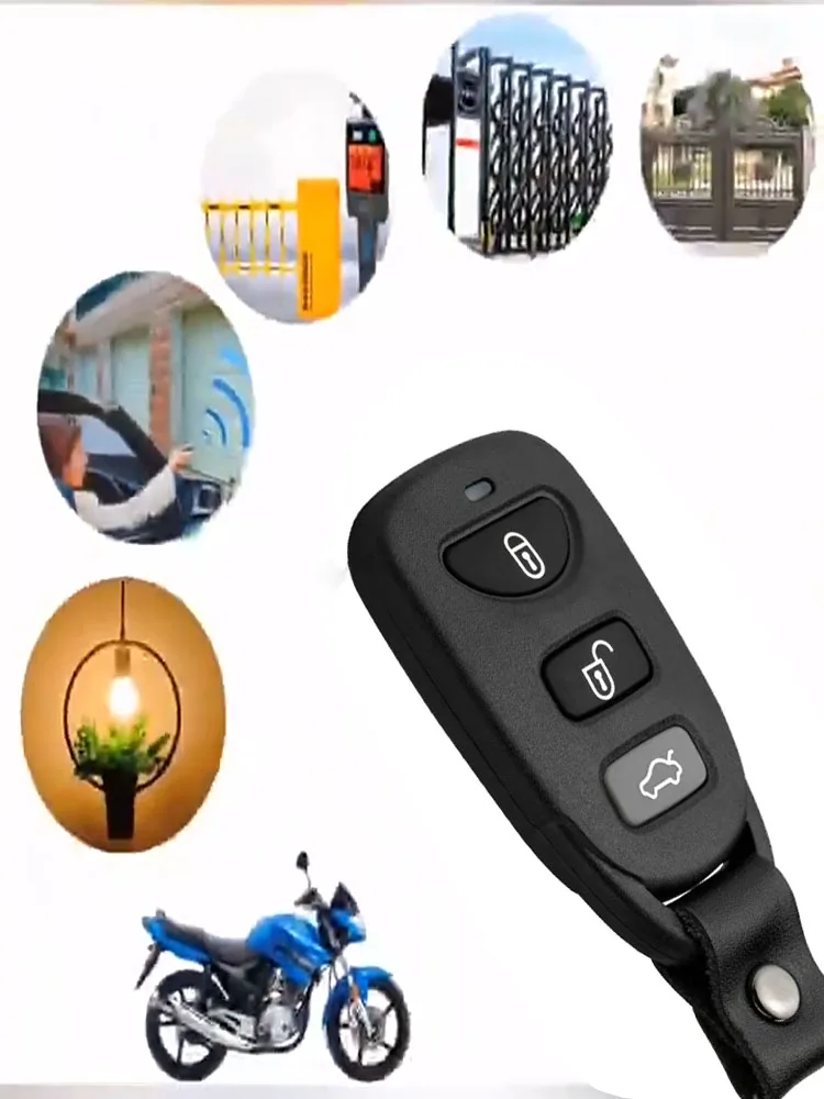 

433mhz small leather buckle underground garage door electric vehicle lock remote control and alignment remote control