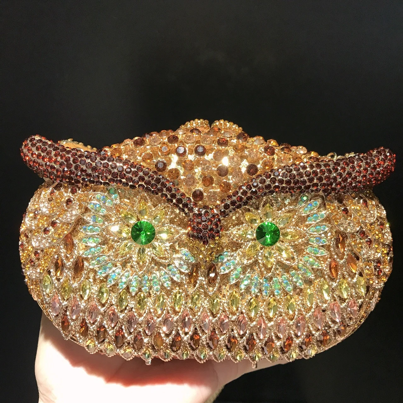 Owl Diamond Dinner Bag Hollow Gem Banquet Rhinestone Handle Women's Bag Owl Clutch Wallets For Woman Sequin Glamour Party Clutch view 4