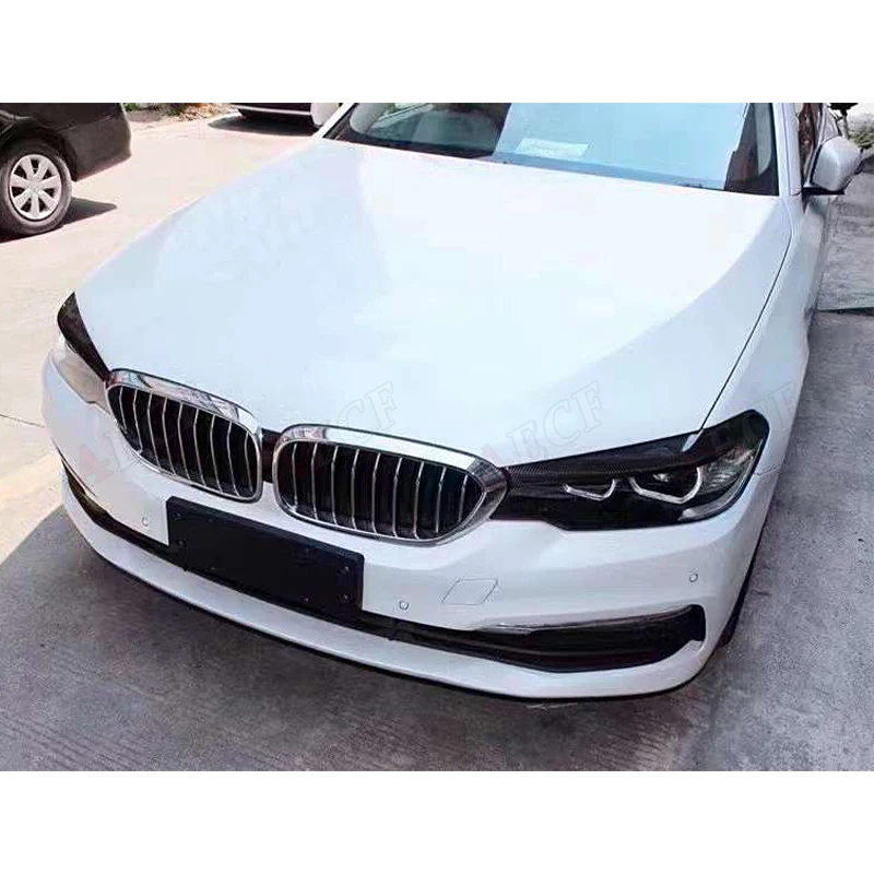 

Carbon Fiber Headlight Lamp Eyelid Eyebrows Lid Cover Trim For BMW 5 Series G30 G38 2017-2020 Car Exterior Refit Accessories