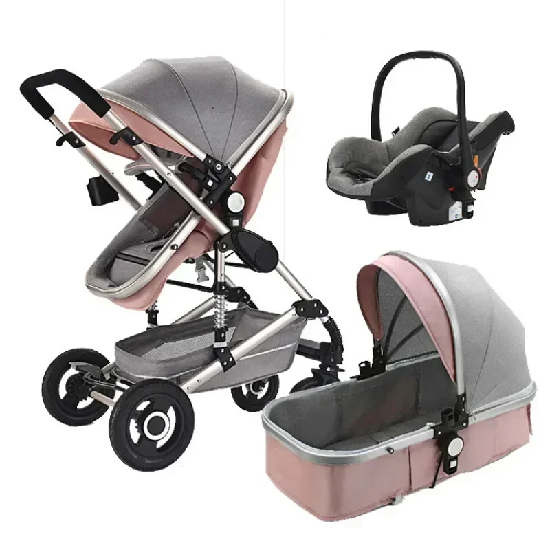 NEW  Baby Stroller 3 In 1 Pram with Car Seat Travel System Baby Stroller with Car Seat Newborn Baby Comfort Car Seat 0~36 months