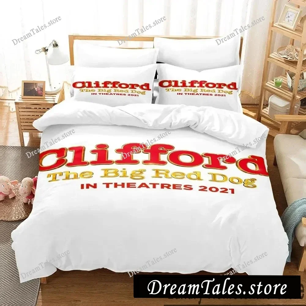 3D Print Clifford the Big Red Dog Bedding Set Boys Girls Twin Queen King Size Duvet Cover Pillowcase Bed boys Adult - view 6