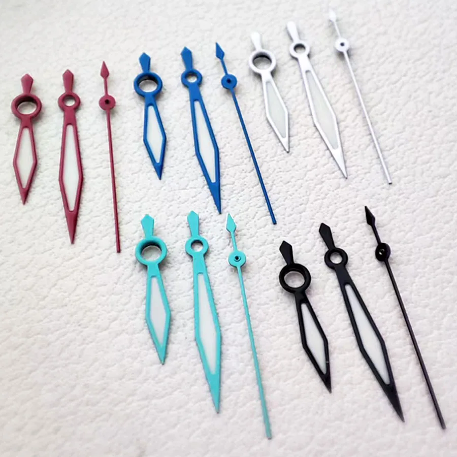 NH35 Hands Large Triangle Sword Watch Hands Green Luminous Hands Color Hands Suitable For NH35 NH36 4R 7S Movement
