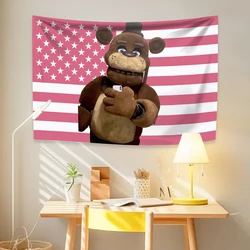 Classic Bear Game Tapestry Fnaf Prints Large Fabric Home Decor Wall Hanging Bedroom Living Room Background Friends Gift