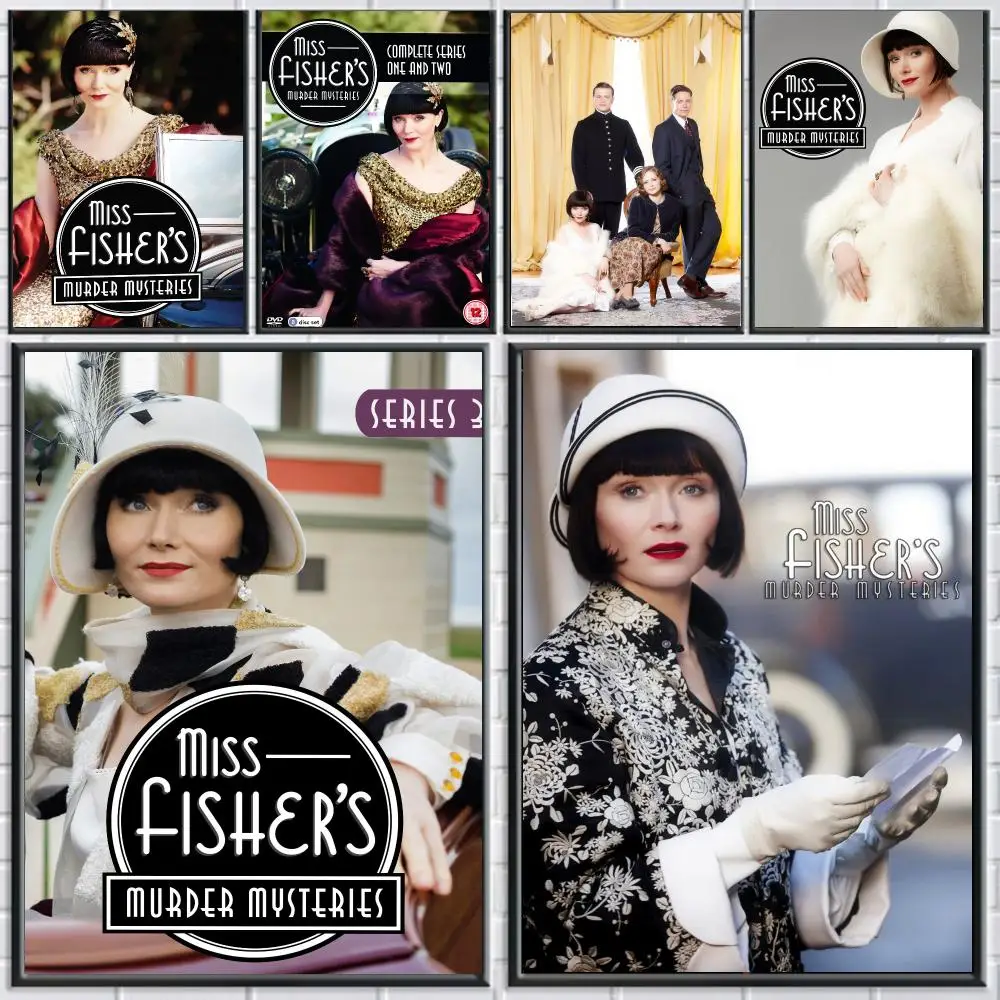 tv series M-Miss Fishers Murder Mysteries-S Poster Peel and Stick Wall Art for Cafe Office Bar and Home Decoration