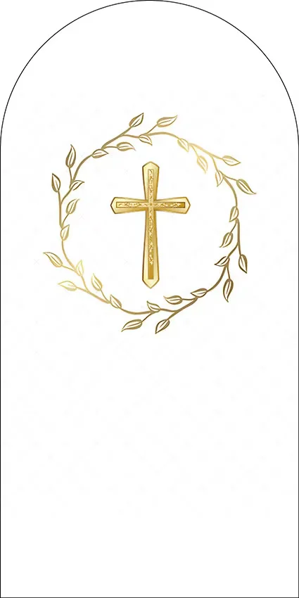 Mehofond personalizado 2 caras bautismo bautizo Dios bendiga primera comunión Baby Shower cubierta Chiara arco fondo decoración telón de fondo