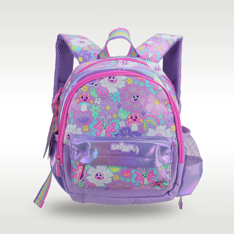 Australia original Smiggle hot-selling children\'s schoolbag girls purple butterfly cute little schoolbag kindergarten backpack