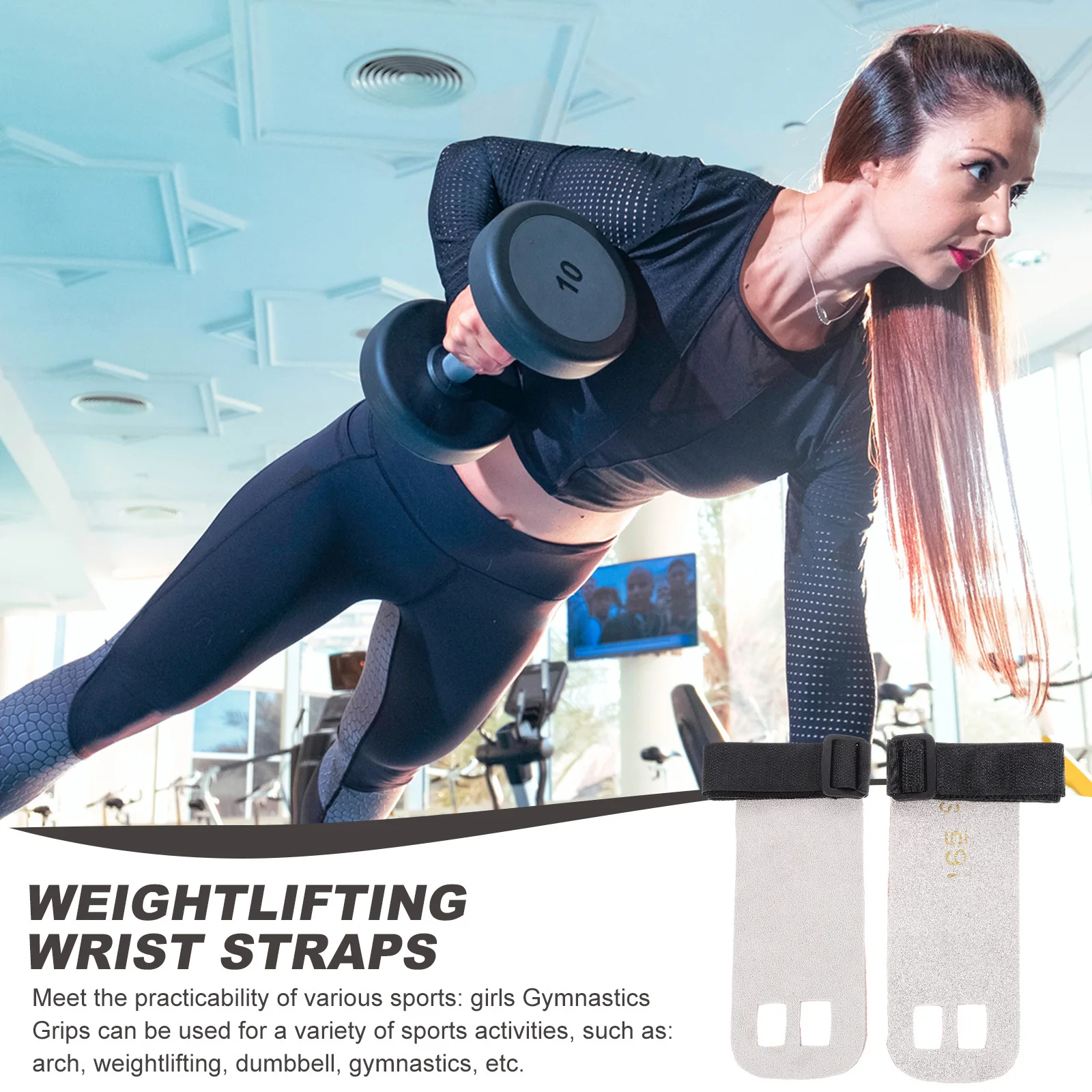 

1 Pair Gymnastics Grips For Girls Weightlifting Wrist Straps Non-Slip Palm Protector Sports Wristbands Fitness Equipment Lifting