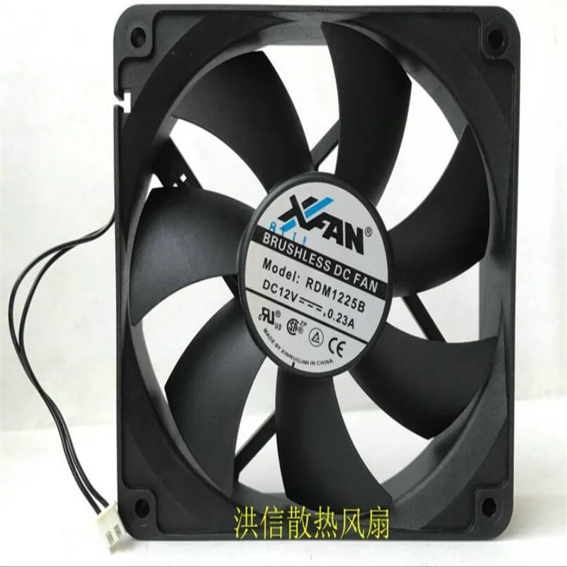 12025 RDM1225B DC12V 0.23A 120*25mm two-wire chassis cooling fan