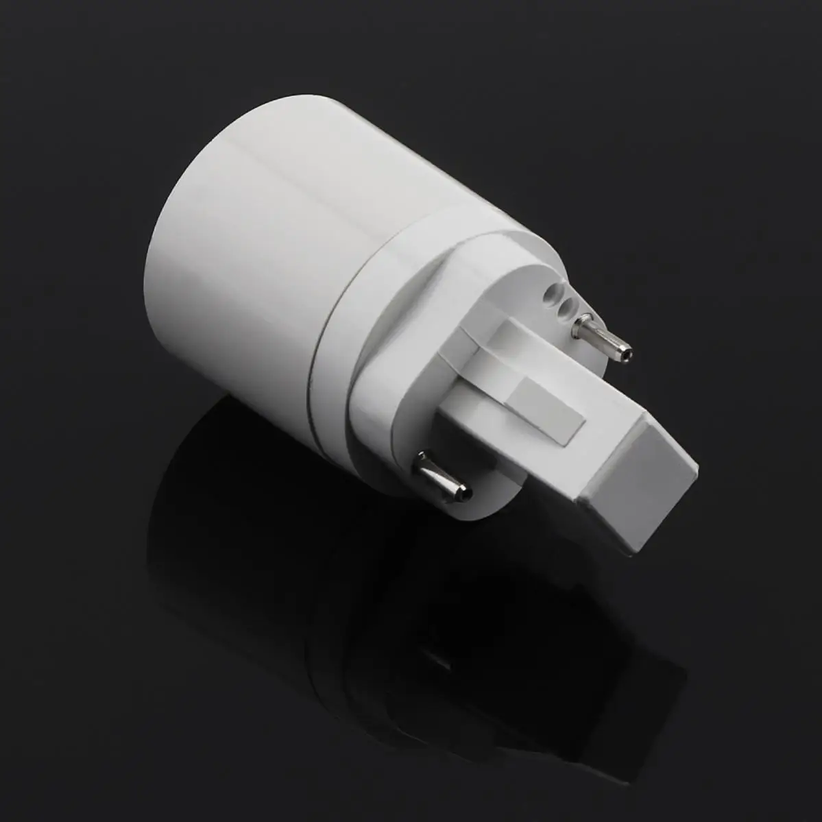 5pcs 2 Pin Conductive G24 to E26/E27 Socket Adapter Gx24d Lamp Base Adapter G24d to Medium Edison Light Socket Converter