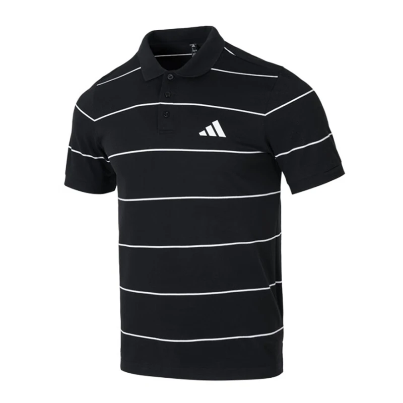 Nova chegada original adidas fi listra camisa polo masculina manga curta roupas esportivas