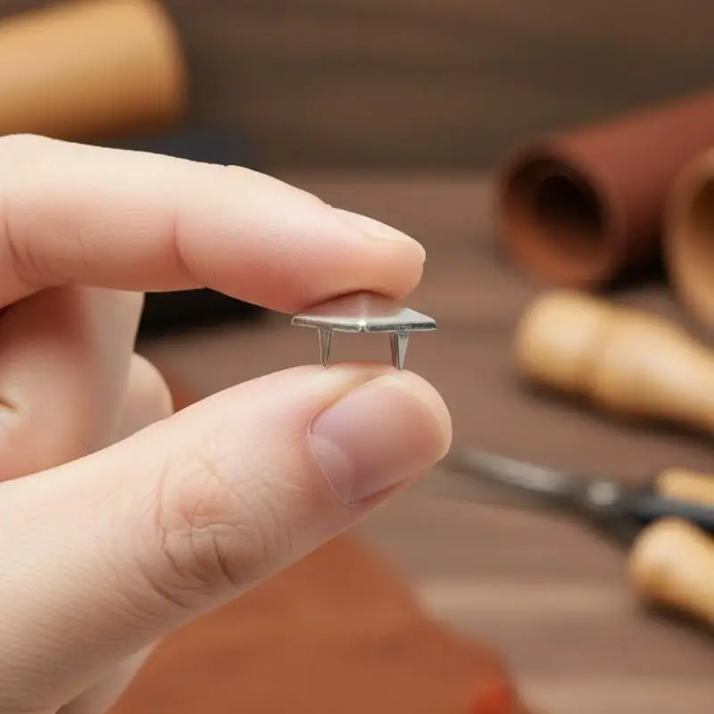 100Pcs Square Pyramid Metal Studs Rivets 4 Prongs Punk Style for Handmade Leathercraft Accessories