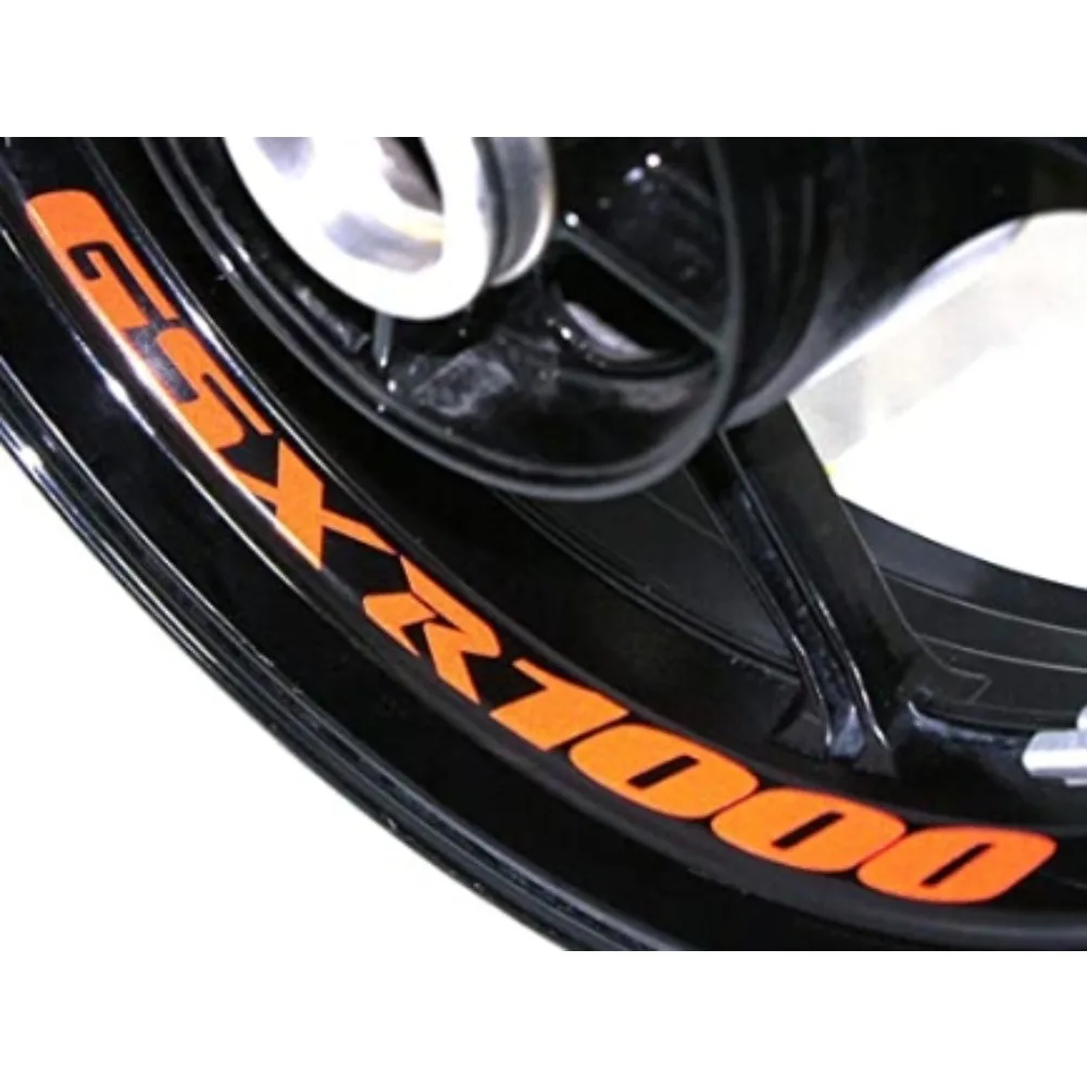 

Motorcycle Sticker Wheel Rim Interior Decals Reflective Stickers For Suzuki GSXR 1000（Orange）