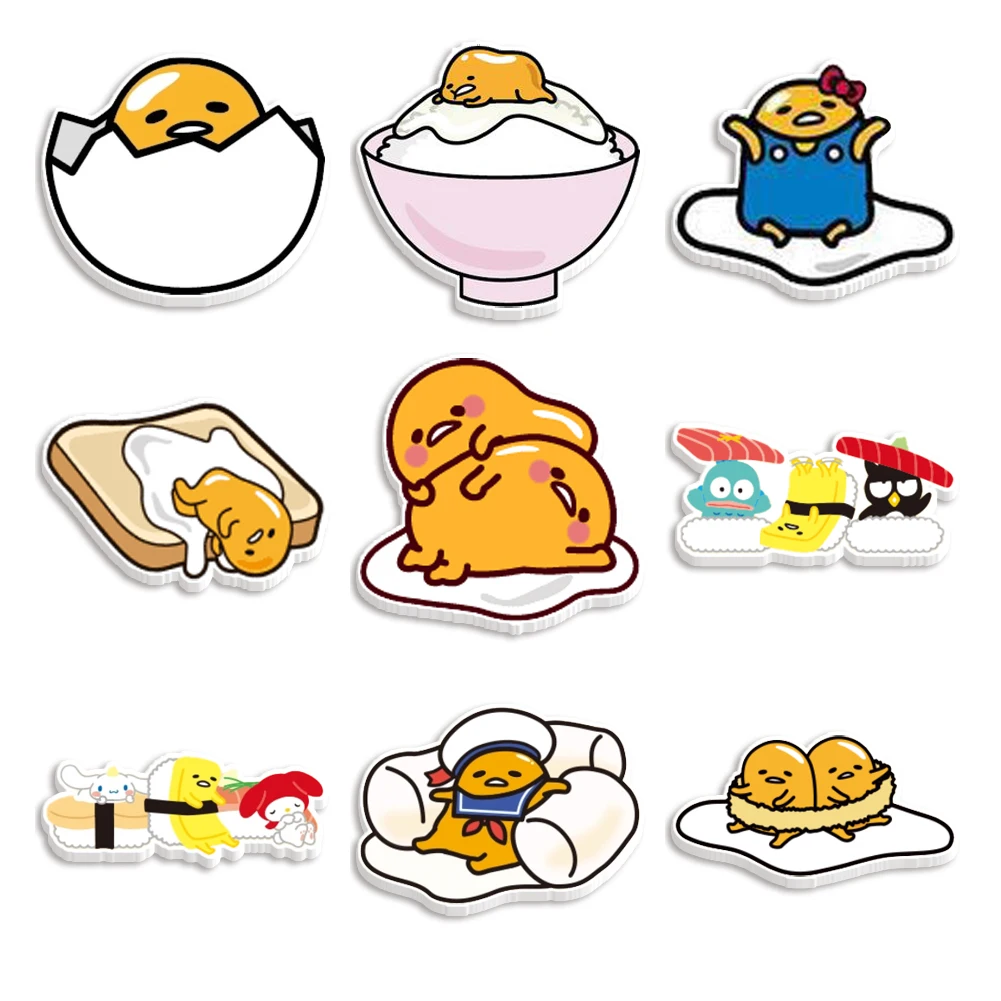 Japan Cartoon Sanrio Gudetama Flat Resin Planar Resin Diy Earrings Home Phone Bag Accessories 10 Pieces/lot