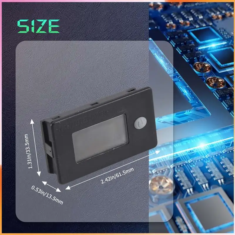 

Монитор емкости аккумулятора A93Z, измеритель батареи 10-100 В, индикатор температуры 12 В, 24 В, 48 В, процентное напряжение, по Фаренгейту