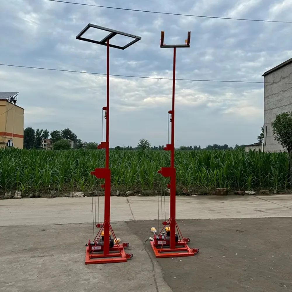 220V Electric Lifting Platform with Steel Wire Rope Sling Indoor and Outdoor Aerial Work Platform