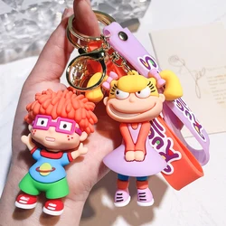 Anime Kawaii Rugrats in Paris Naughty Soldier Key Chain Cartoon Character Cute Pendant Hanging Car Gifts