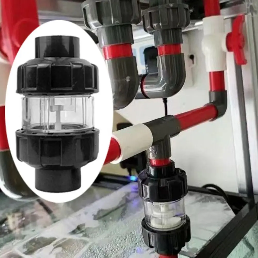 UPVC Aquarium Check Valves Non Return Anti-siphon Fish Tank Lifting Check Valve Dual Interfaces Transparent
