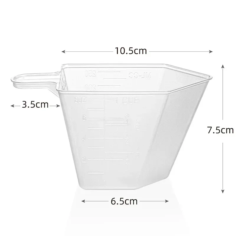 1Pcs 250ml Plastic Measuring Baking Beaker Coffee Jug Cup Container Kitchen Tools  Tool Washing Powder Rice  Bowl