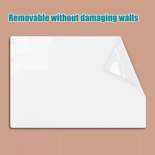 Imagen 2 del producto Pizarra blanca electrostática, pegatina extraíble, reutilizable, enseñanza, Graffiti, tablero de dibujo, pizarra blanca borrable de PP para el hogar