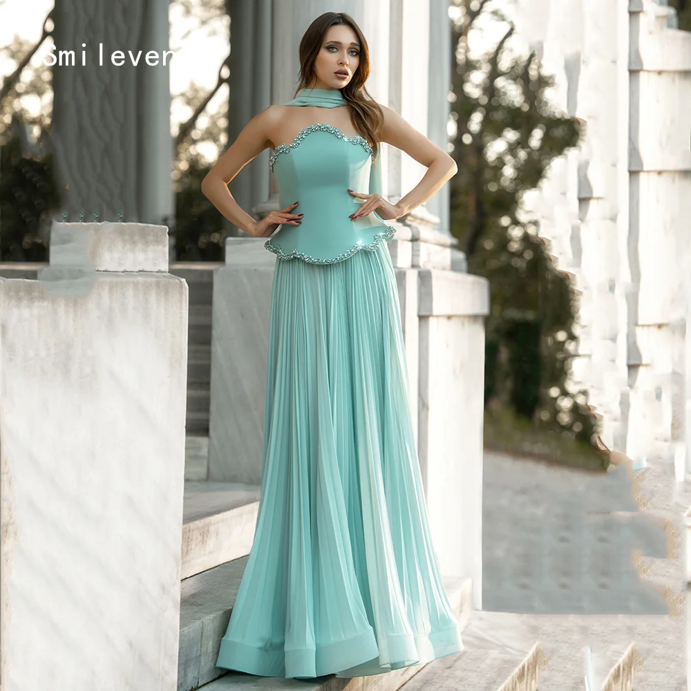 

Smileven Luxury Mermaid Prom Dress Illusion Strapless Evening Gowns Appliques Temperament Occasion Dress Customized 2026