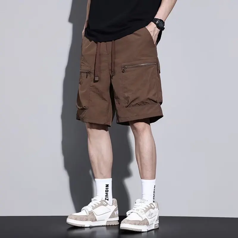 Solid Color Comfortable Boys Summer Thin Style Loose Straight Cylinder Motion Casual All-match Ice Shreds Quick Drying Shorts