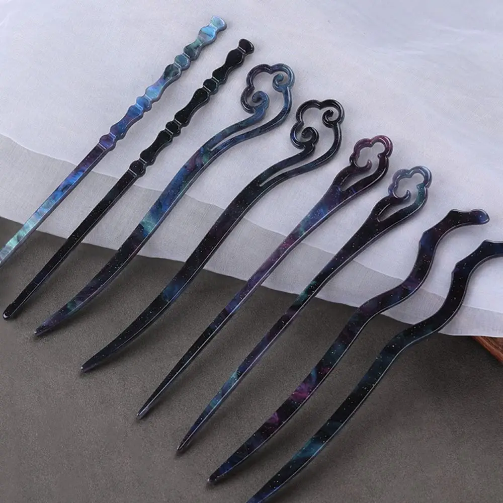 New Starry Sky Acetic acid Ancient Style Hair Sticks Hairpin Hanfu Headwear Simple Daily Cheongsam Chinese Style Hair 