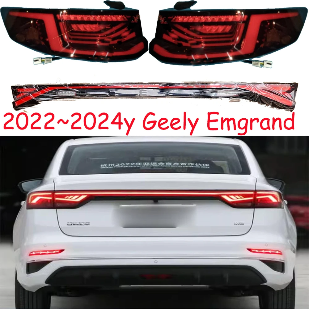 1pcs car bumper tail light for Geely Emgrand taillight LED 2022~2024y car accessories Taillamp rear light fog