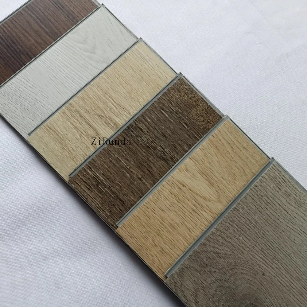 カスタマイズ版 モダン 100% オフィス向け ハードコア SPC プラスチックフロア 防水 エンボス加工 木目調